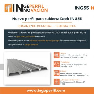 Nuevo perfil para cubierta DECK ING55